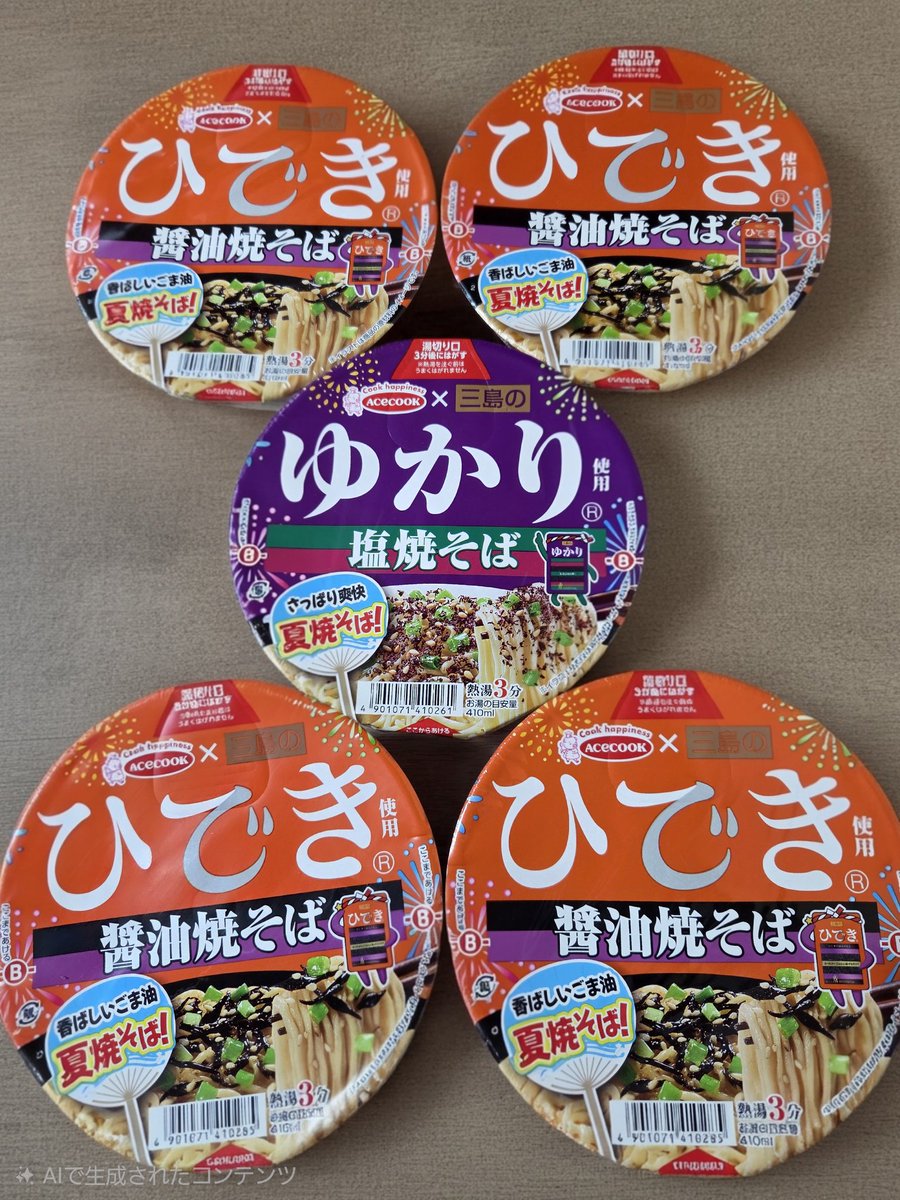 ltB2gOXT3985143's tweet photo. 😄行ってきました☔の中🏃‍♀️
今日新発売〰️焼そば😋
その名は『ひでき』〰️😍
寂しくないようにお友達の🧑‍🤝‍🧑
『ゆかり』さんも１人お連れしました😄
香ばしいごま油香る醤油味の
焼そば食べるの楽しみ〰️☺

#西城秀樹
#Acecook×#三島食品コラボ
#ひでき焼そば https://t.co/5FIp1v7gsC