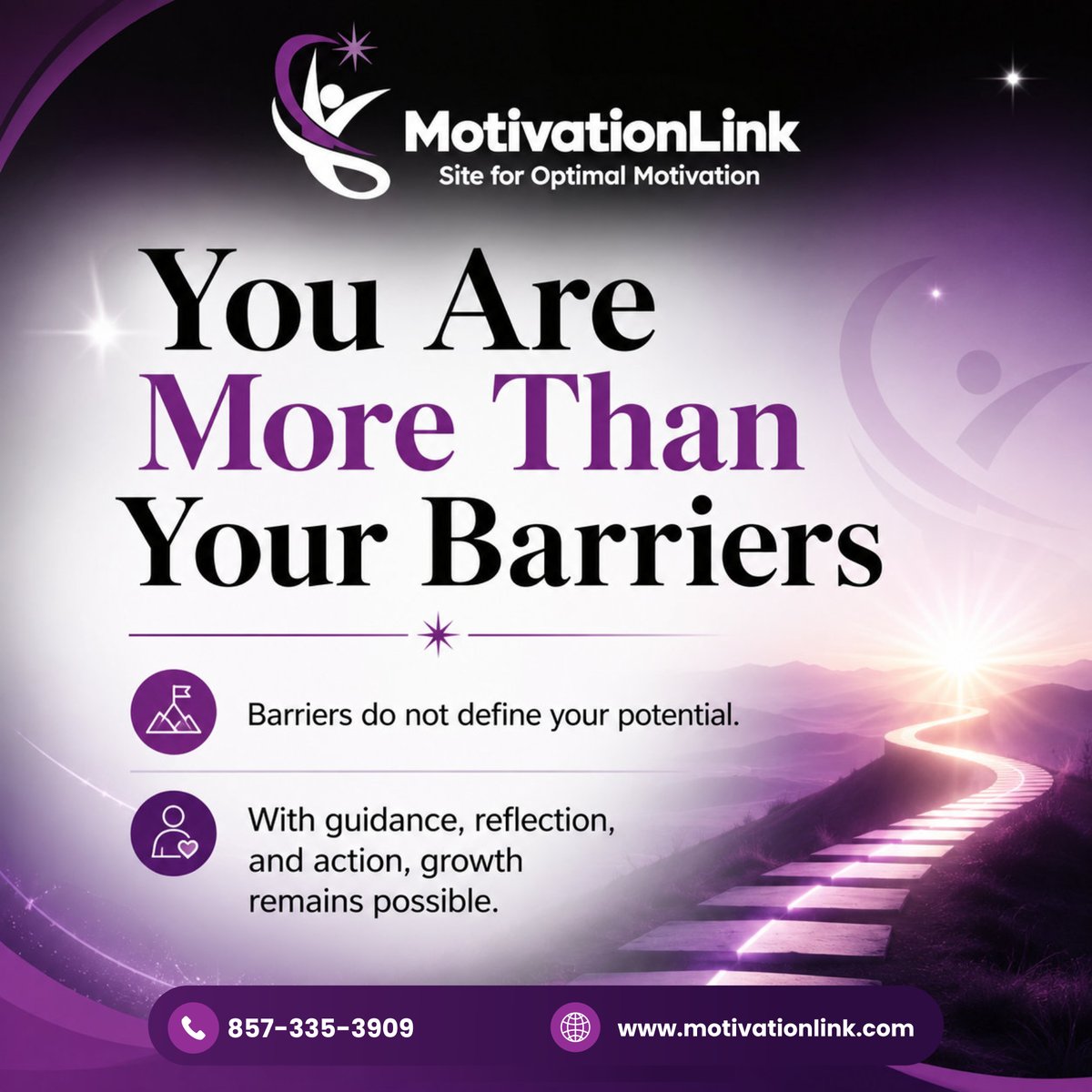motivationlink1's tweet photo. Barriers do not define your potential. With guidance, reflection, and action, growth remains possible.

#InnerStrength #MotivationLink #GrowthJourney #SelfBelief #Resilience https://t.co/8bdOcFvjon