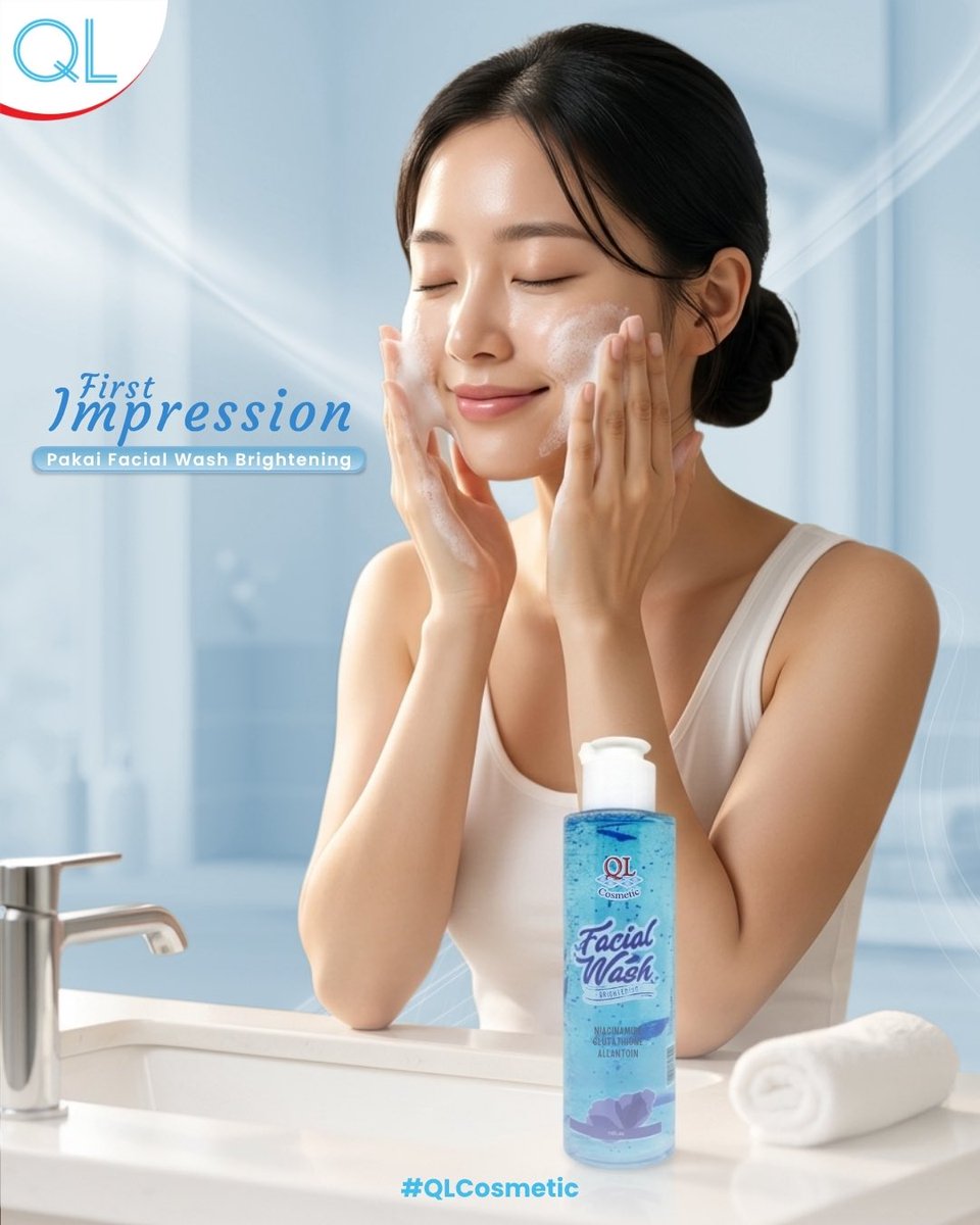 ql_cosmetic's tweet photo. QL Facial Wash Brightening bukan hanya membersihkan wajah.
Tapi menghadirkan pengalaman mencuci wajah yang terasa lembut, menyegarkan, dan nyaman setiap kali digunakan.

Kamu sudah pernah merasakan sensasinya?✨ 

#QLCosmetic #FacialWash #KulitCerah #QLFacialWashBrightening https://t.co/EhSR6R3usH