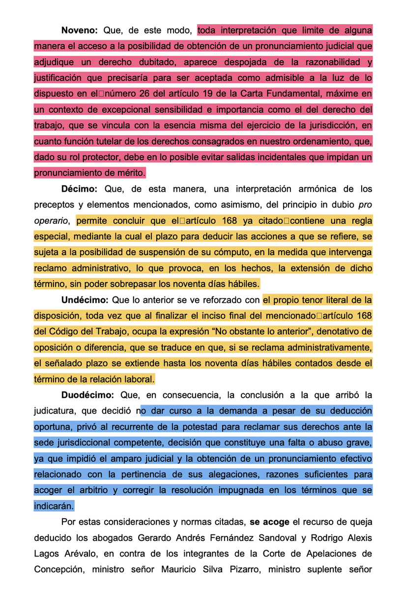 alvardominguez's tweet photo. SUPREMAZO. CS, Rol N°16.320-2026, 24.06.2026. Reclamo ante Inspección del Trabajo suspende plazo de caducidad del 168 del CT, extendiéndolo de forma total y automática en hasta noventa días hábiles desde la separación. Fin de la tesis de la suspensión fragmentada y parcial? https://t.co/onOOuMgB21