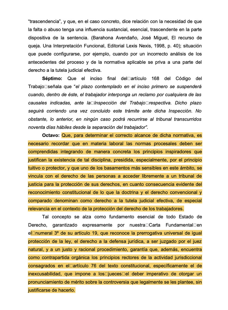 alvardominguez's tweet photo. SUPREMAZO. CS, Rol N°16.320-2026, 24.06.2026. Reclamo ante Inspección del Trabajo suspende plazo de caducidad del 168 del CT, extendiéndolo de forma total y automática en hasta noventa días hábiles desde la separación. Fin de la tesis de la suspensión fragmentada y parcial? https://t.co/onOOuMgB21