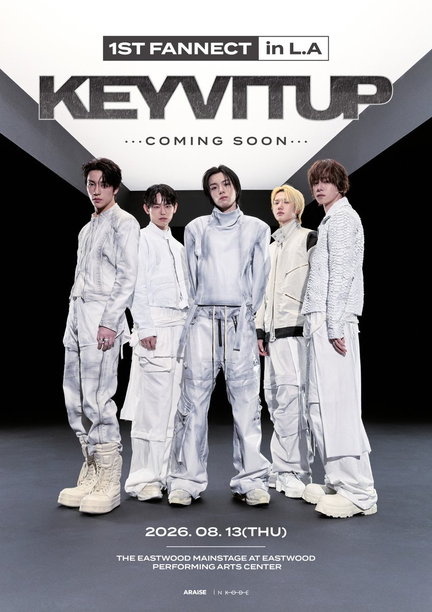 araise_shop's tweet photo. 2026 KEYVITUP 1st FANECT in LA

⏳ ... Coming Soon ...

#KEYVITUP #키빗업 https://t.co/FbldBPaHSb