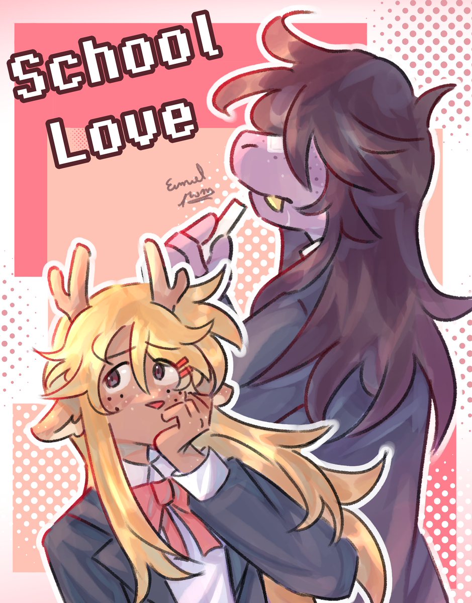 eimielpam's tweet photo. I love their school uniforms so much... i had to draw noelle

#deltarune #suselleㅤㅤㅤㅤ https://t.co/OhE5XK2uJD