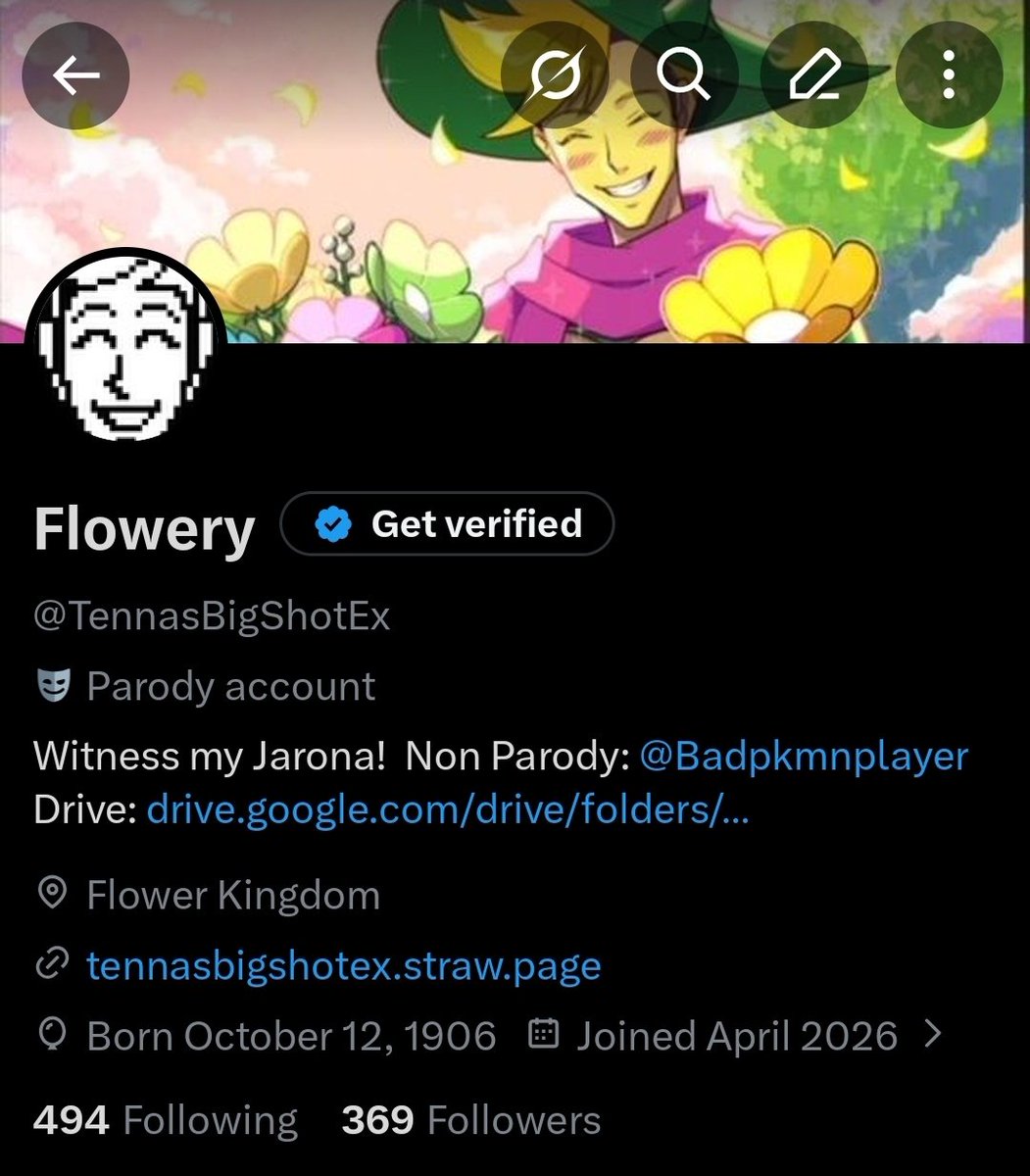 Flowery tweet media