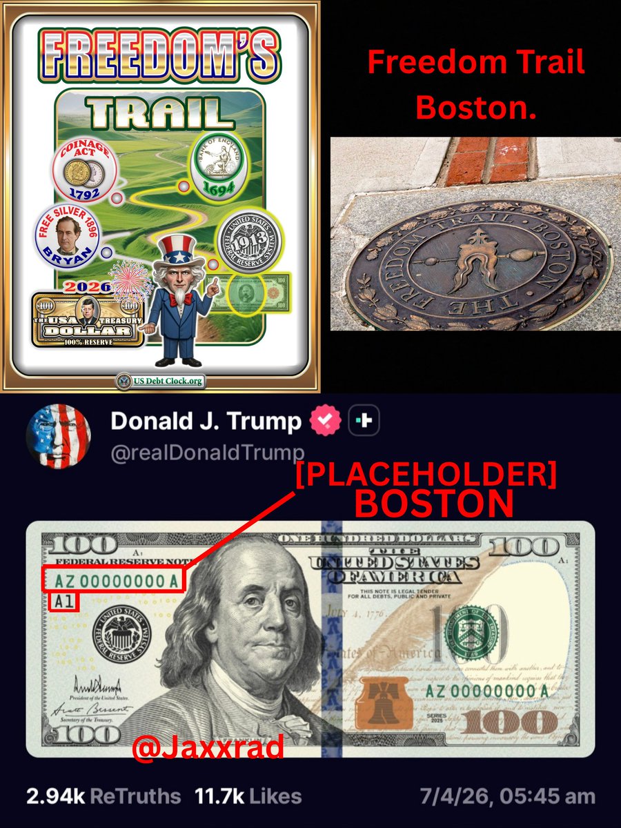 Jaxxrad's tweet photo. Tell me that Trump isn't signaling the Revolution 3.0.

Boston is globally renowned as the birthplace of the American Revolution 💥
SHOT HEARD AROUND THE WORLD 
BOSTON TEA PARTY 🥳 🎉 🤪 https://t.co/YZUeAX4dZZ