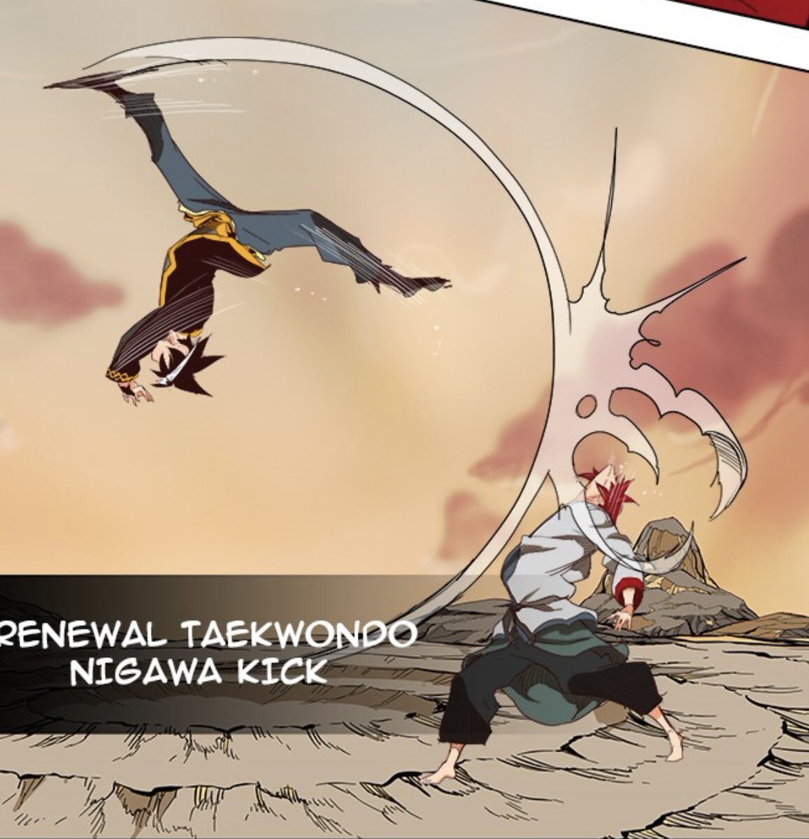 clonemonkeyking's tweet photo. calf, hip, right shoulder, atop the cranium. Mo-Ri’s leftmost foot jettison upward in an crescent kick, seeking the chin. Flipping with the momentum, mori hui displaying the martial arts of the original. 

𝐑𝐄𝐍𝐄𝐖𝐀𝐋 𝐓𝐀𝐄𝐊𝐖𝐎𝐍𝐃𝐎: 𝐍𝐈𝐆𝐀𝐖𝐀 𝐊𝐈𝐂𝐊 https://t.co/TifaSgsSzO