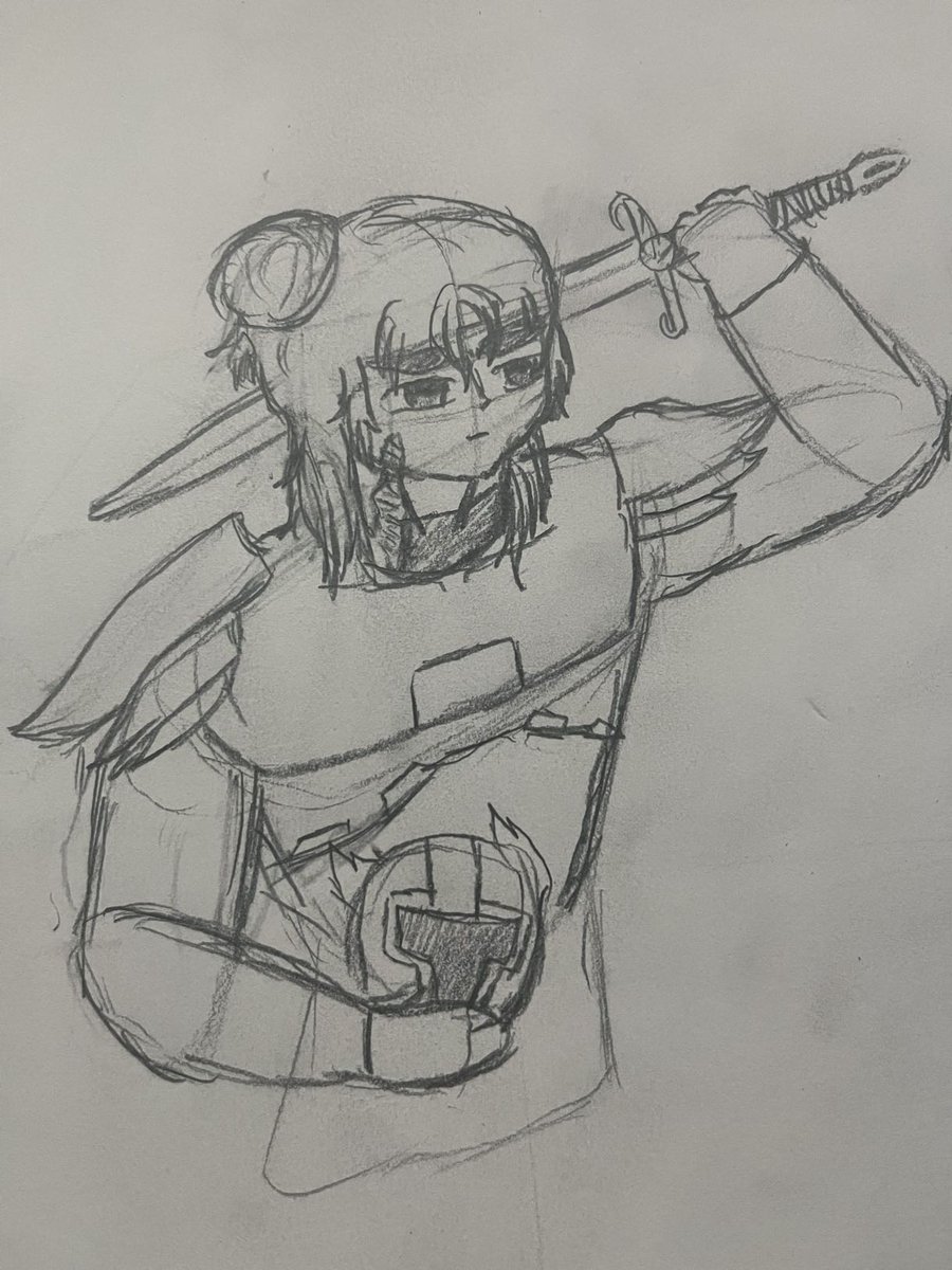 sadisim_'s tweet photo. A drawing I did of my Minecraft character https://t.co/CdPxd8U1YI
