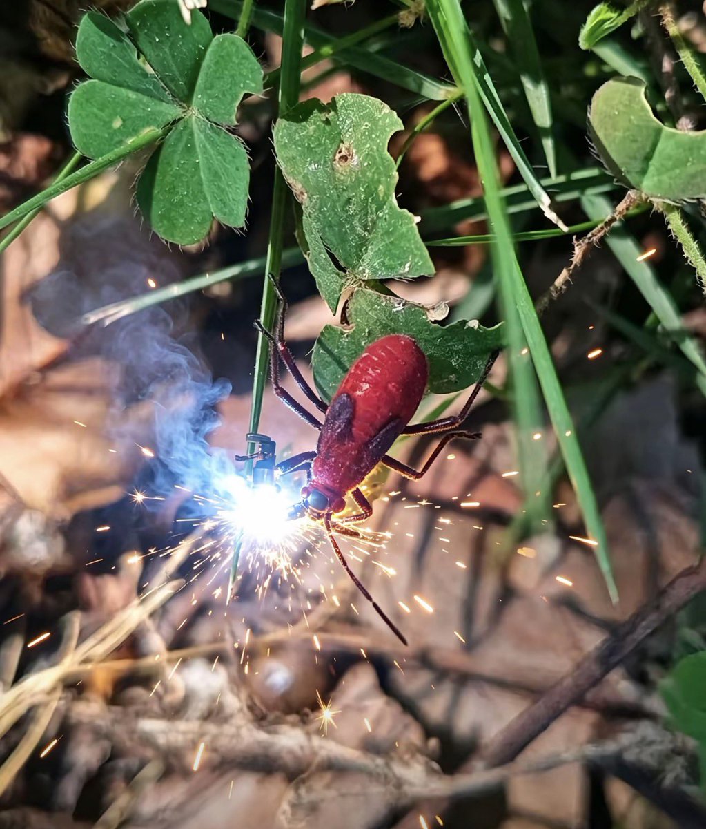 xiaozhuzhu1010's tweet photo. 电焊虫，也叫雷火虫，学名电光叶蝉。益虫，幼虫捕食田螺蜗牛等害虫。是生态好的标志。发光原理是体内荧光素与氧气反应产生冷光，不发热，用来求偶和警示天敌。
这是真的吗？ https://t.co/N6QSriwD8L