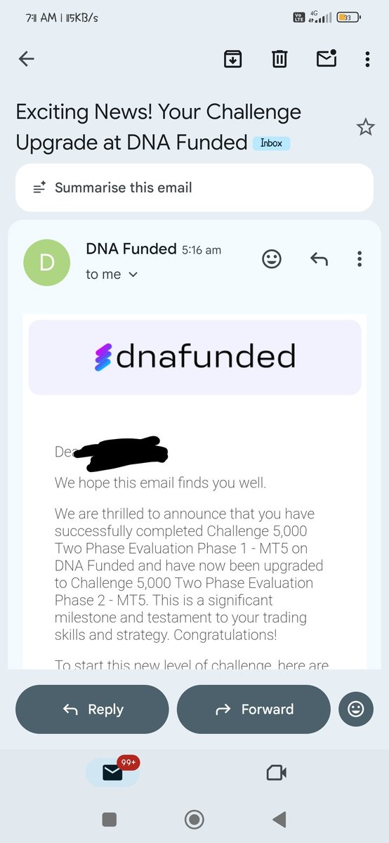 _isolateX's tweet photo. Passed phase 1 of my @dnafunded 5k account. The goal for this week is to pass the phase 2 and then after 14 days get that payout🎯
#propfirms #fundedtrader #DNAFunded https://t.co/hA1QeooEdu