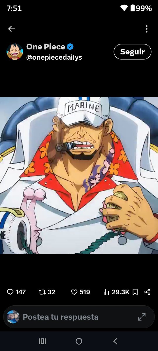 AndreyS22049355's tweet photo. @onepiecedaiIys No eh llegado a esa parte del anime... Pero me gusta como se ve el https://t.co/m6OiyRqY2M