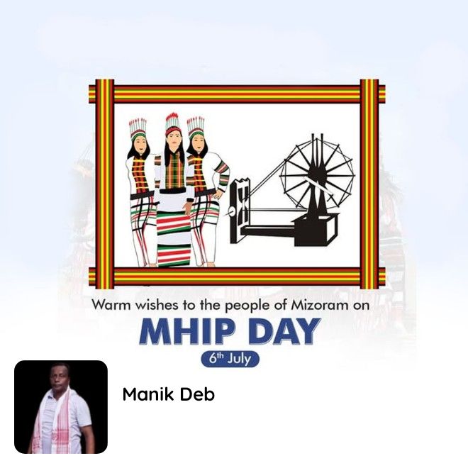 Manikdeb9155's tweet photo. Warm wishes to the people of Mizoram on  MHIP DAY  6th July

https://t.co/UuCDc2T8bu https://t.co/IH5L1R2xBg