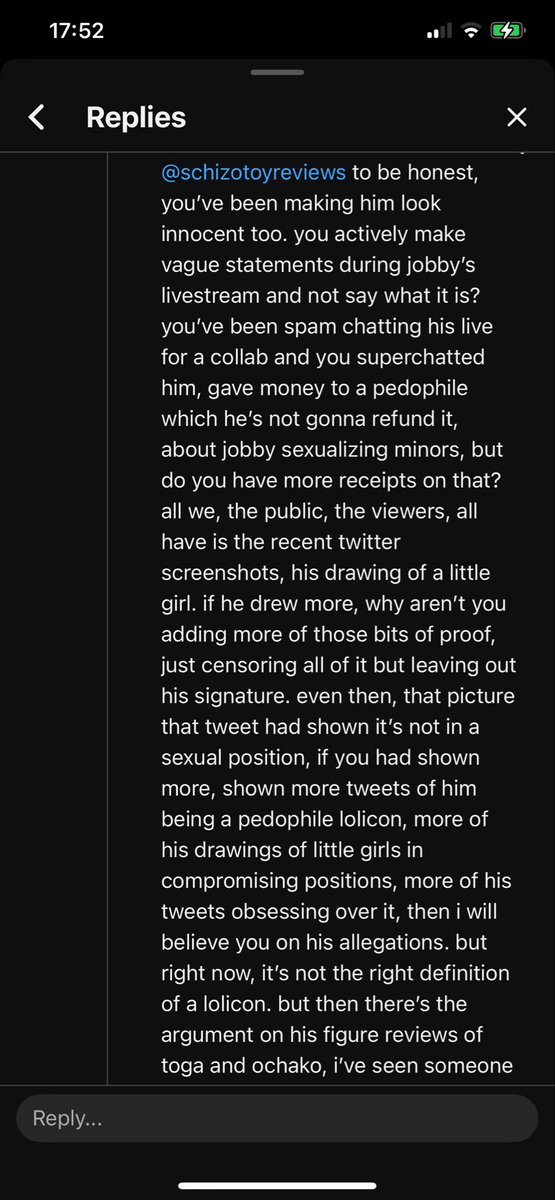 REDMANN34's tweet photo. i don’t usually make these kinds of posts, all i have ever done on this account is reply and send shitposts and reposts, but it’s strange how schizo toy reviews is removing my genuine questions on his allegations about jobbythehong (4/5) https://t.co/LUFX8KifKC