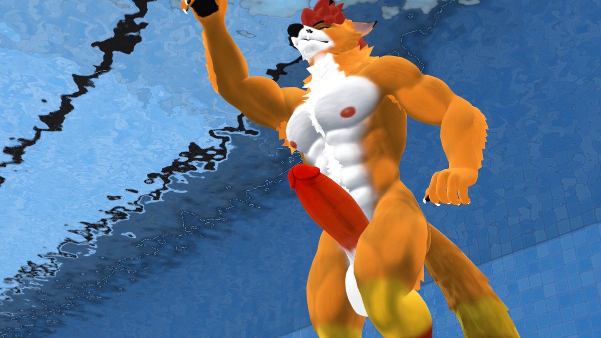 ADMiguely's tweet photo. [ - Public Pool Surprise 🩲]

Blazing heat throughout thus summer is becoming unbearable~🔥

  To the point the pool becomes so isolating still it ain’t gonna stop me from the fun ✨~ Especially when undressing becomes risky to try and stay cool🛟

#Wolfman #FurryAD #FurryNSFW https://t.co/hhdnrZurf5