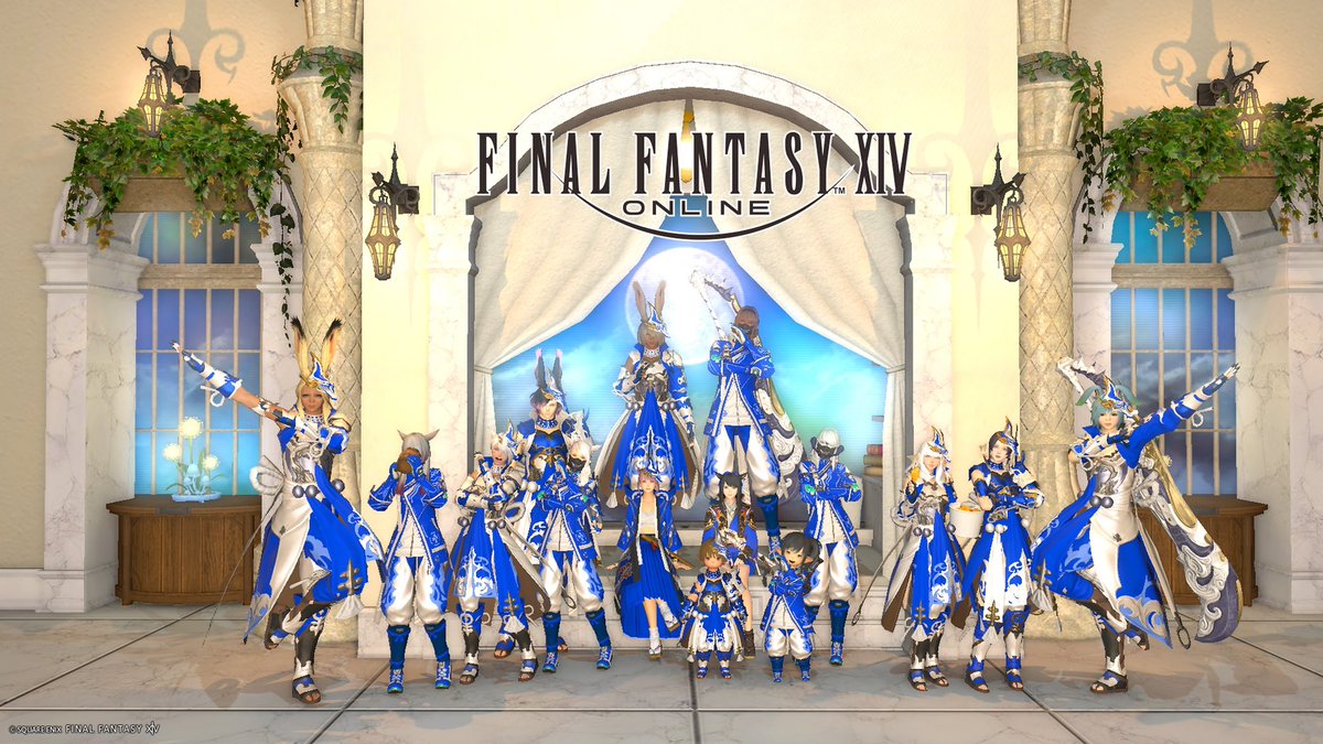 cherie147117's tweet photo. 対抗戦 青チームのお疲れ様会！

#FF14 #Ramuh #FCInfinity https://t.co/bv6NUzGUrD