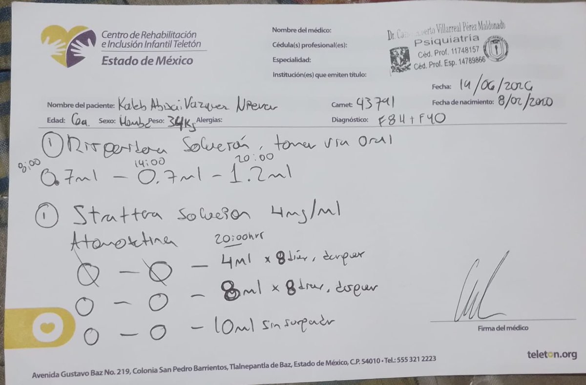 TortilleriasA's tweet photo. ✨ ¡Comunidad, unámonos por Kaleb! ✨

Queridos:

Llegó a mí la carta de Jehu, papá de Kaleb Abisal, un niño maravilloso con autismo nivel 3, epilepsia y otras condiciones delicadas. Le acaban de recetar un medicamento indispensable para calmar sus crisis y darle mayor tranquilidad, pero su costo está fuera del alcance de su familia, que ya cubre muchos otros insumos y tratamientos permanentes.

¿Nos ayudamos entre todos? 
Si conoces cómo conseguirlo a menor precio, tienes acceso a donaciones, puedes apoyar con recursos o sabes a dónde acudir, por favor compártelo o escríbeme directamente.

Este medicamento cambiará mucho la vida de Kaleb y aliviará el corazón de su papá. ¡Ninguna ayuda es pequeña! 

¡Gracias de todo corazón por su generosidad! Que Dios los bendiga.

📞 Teléfono de contacto: 5579700897
💳 Cuenta CLABE (SPEI): 1271 8001 3960 568249 de Banco Azteca, a nombre de Dalia Dávila.