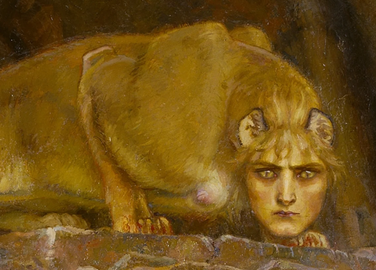 Delphingeist's tweet photo. The Sphinx (1887) Oil on canvas
Georg Von Rosen (1843 - 1923, Swedish)
Nationalmuseum Stockholm https://t.co/04L1yGMKIi