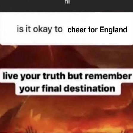 biscoph's tweet photo. England You’re finished https://t.co/jV7eHK9j4k