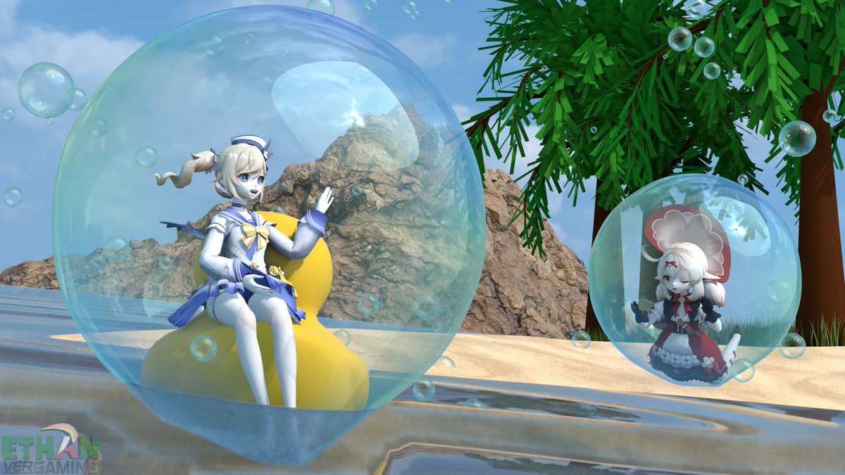 EthanVerGaming's tweet photo. Happy Birthday #Barbara
Barbara and #Klee models from JohnSlaughter:
https://t.co/gTPyHU7nc3
#mikumikudance #render #animegirl #bubble #bubbletrap #GenshinImpact #原神_キャラ生誕祭 #バーバラ生誕祭2026 #blender #bubbled #bubbles #soapbubble https://t.co/cZRuTHihbh