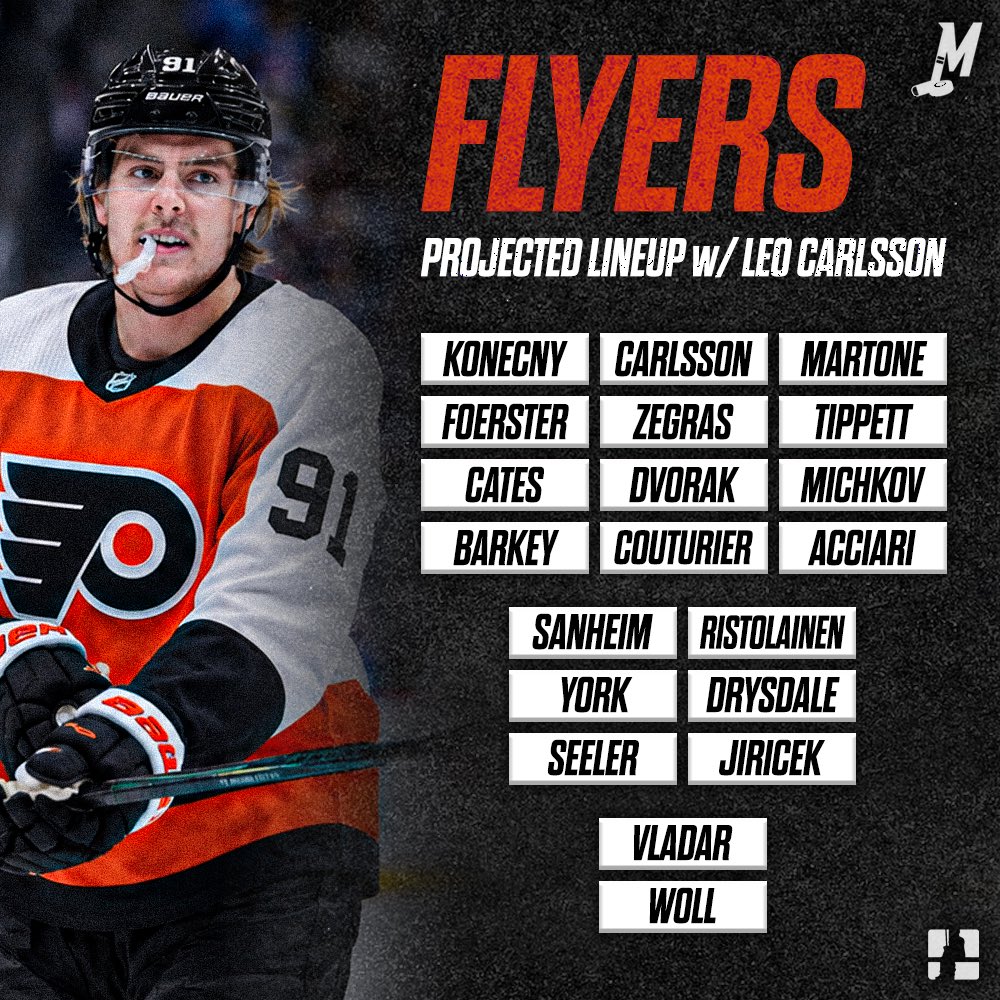 MaherMediaCo's tweet photo. Here's what things might look like in Philly if the hockey gods answer Flyers fans' prayers...

Where would this squad finish in the Metro standings? 🧐

#LetsGoFlyers https://t.co/2SZUdG8diu