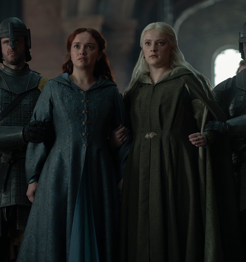 PopBase's tweet photo. Olivia Cooke tells Pop Base if the relationship between Rhaenyra and Alicent in ‘House of the Dragon’ is salvageable:

“I think it’s really hard. There’s an element of her love for Rhaenyra that is preserved from when they were girls and their best friendship, but I think there’s too much water under the bridge. It is beyond saving. They could never go back to who they were, and they can never have a simple relationship again. It’s marred by betrayal and death and too much time having passed.”
