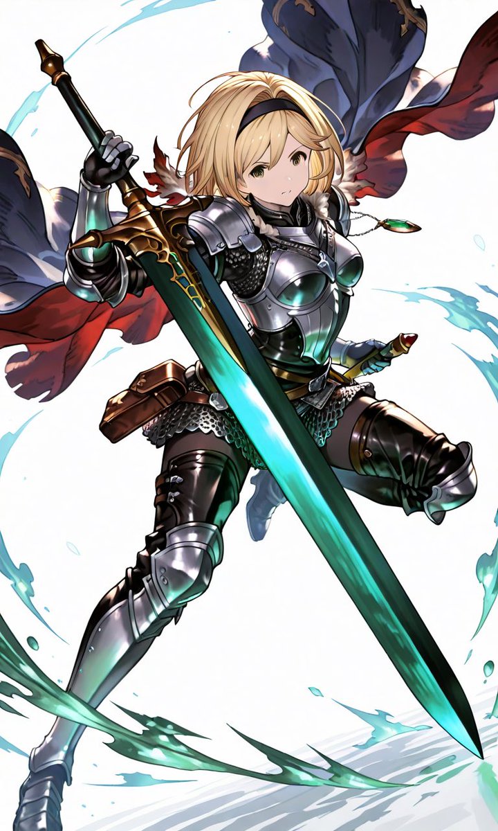 O2sRdjYsoX37336's tweet photo. グラブル　ジータさんの妄想装備
自己解釈のムーンライトソードでのアクションイメージです。 https://t.co/aTEDaINzHw