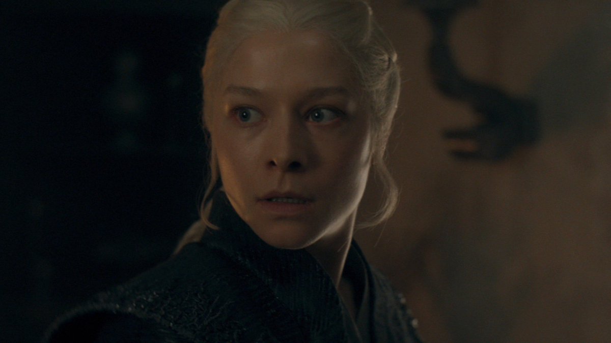 ThronesUpdates's tweet photo. 'House of the Dragon' S3E3 director Clare Kilner on the fake Daeron reveal

"When we shot that scene when Alicent and Rhaenyra both realize he's not Daeron, it was a very small room and I just wanted to work with the steady-cam operator and feel the sense of the room spinning.

But also, when you get Liv and Emma in a room, you just watch them. It gives you a ton of ideas. The double takes that Emma did when they look at Alicent's face and then back to Daeron and the moment where that penny drops, it's just priceless."

(via: https://t.co/DVpo2Ftq6c)
