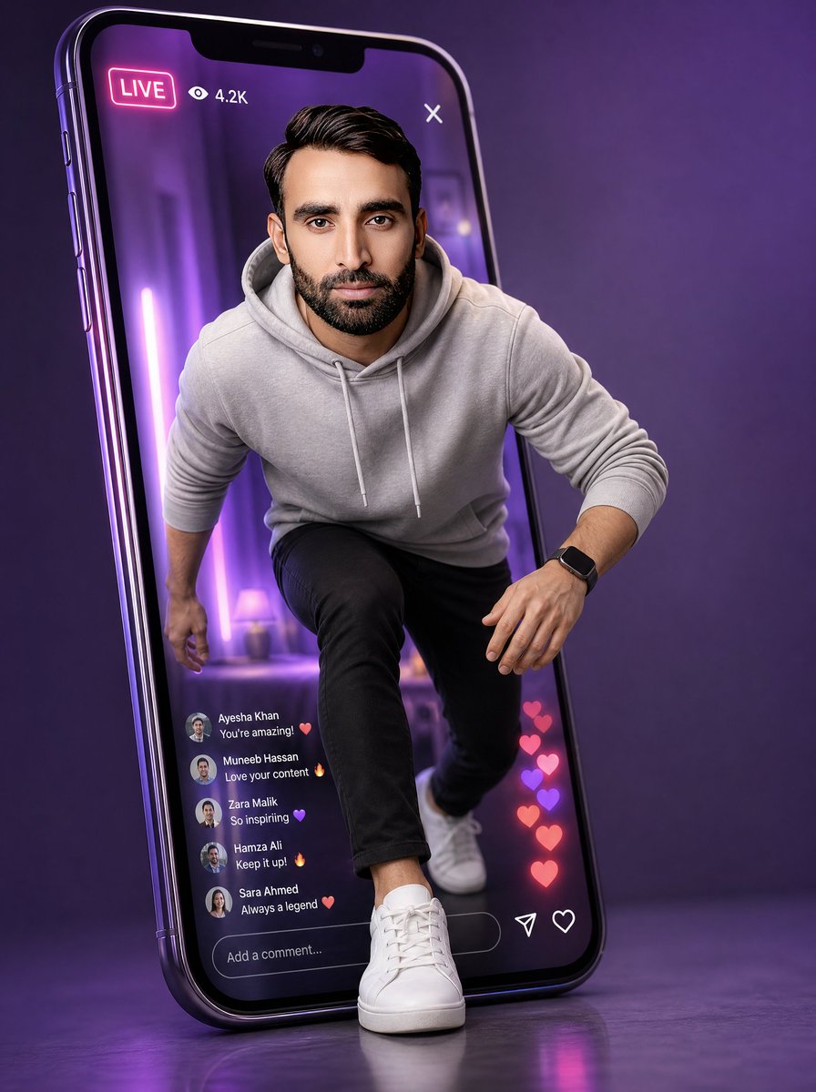 3D Smartphone Illusion Concept