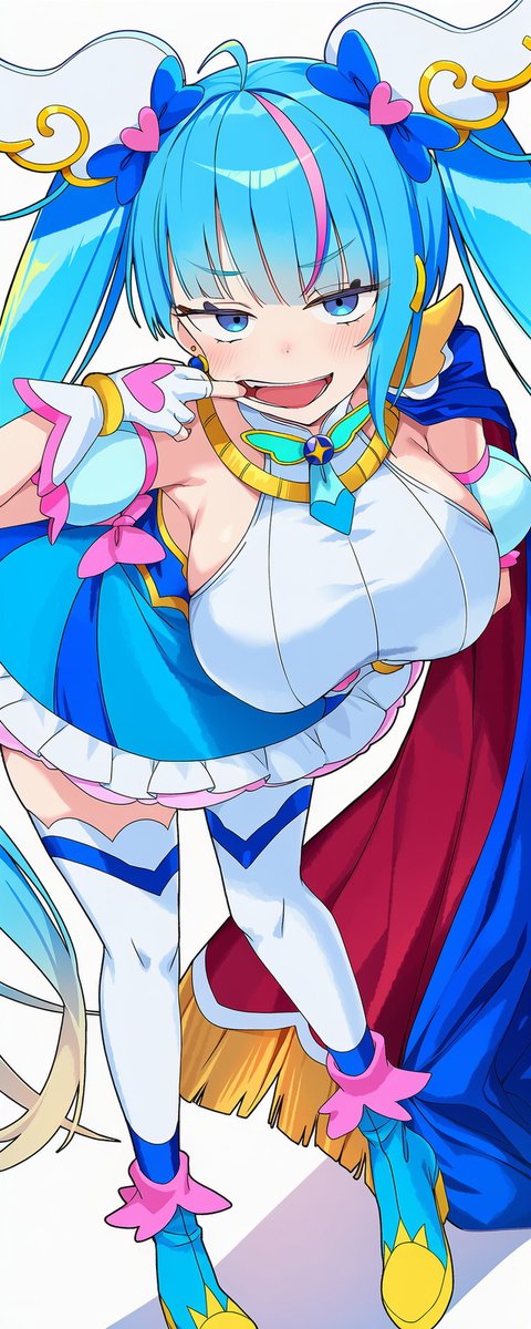 narinrain's tweet photo. キュアスカイ🕊🪽                                                                                                                                                                                                                                                                               Original SFW style digital art.