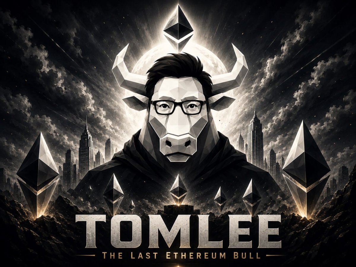 Tomleeerc's tweet photo. Tom Lee has become one of the most recognizable faces of the Ethereum bull case.

Through BitMine, the mission is clear: accumulate 5% of the ETH supply. $BMNR's 1,000%+ move showed the power of that narrative.

That's the $TOMLEE thesis.

The man has the vision. BitMine has the ETH. The ETH trenches have the meme.

If $TOMLEE becomes synonymous with the ETH bull case, owning 1% this early will look cheap in hindsight.

Memes. Conviction. Ethereum. 🦬