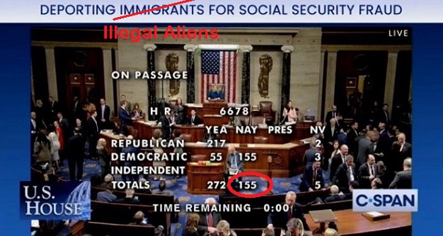 PhillipDenton's tweet photo. @SaltyGoat17 If you ever really need an excuse to deport illegal alien invaders, this one works pretty well.
Stop ALL Benefits to Illegals! They will self deport if we stop paying for them!!
DemonRats voted against every reason for deportation of law breaking illegals!! https://t.co/xTEqwt97Uz