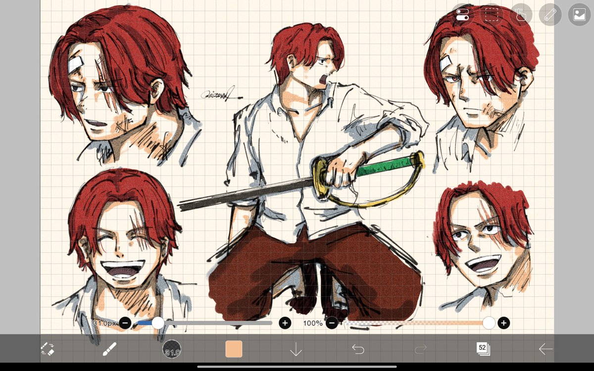 niccowwl's tweet photo. Shanks study #ONEPIECE #digitalart https://t.co/ic6gBcXeqZ