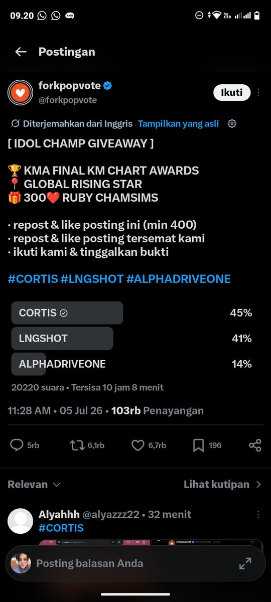 polkadotfluff's tweet photo. @forkpopvote FOR #CORTIS https://t.co/tuVx8nMIwN