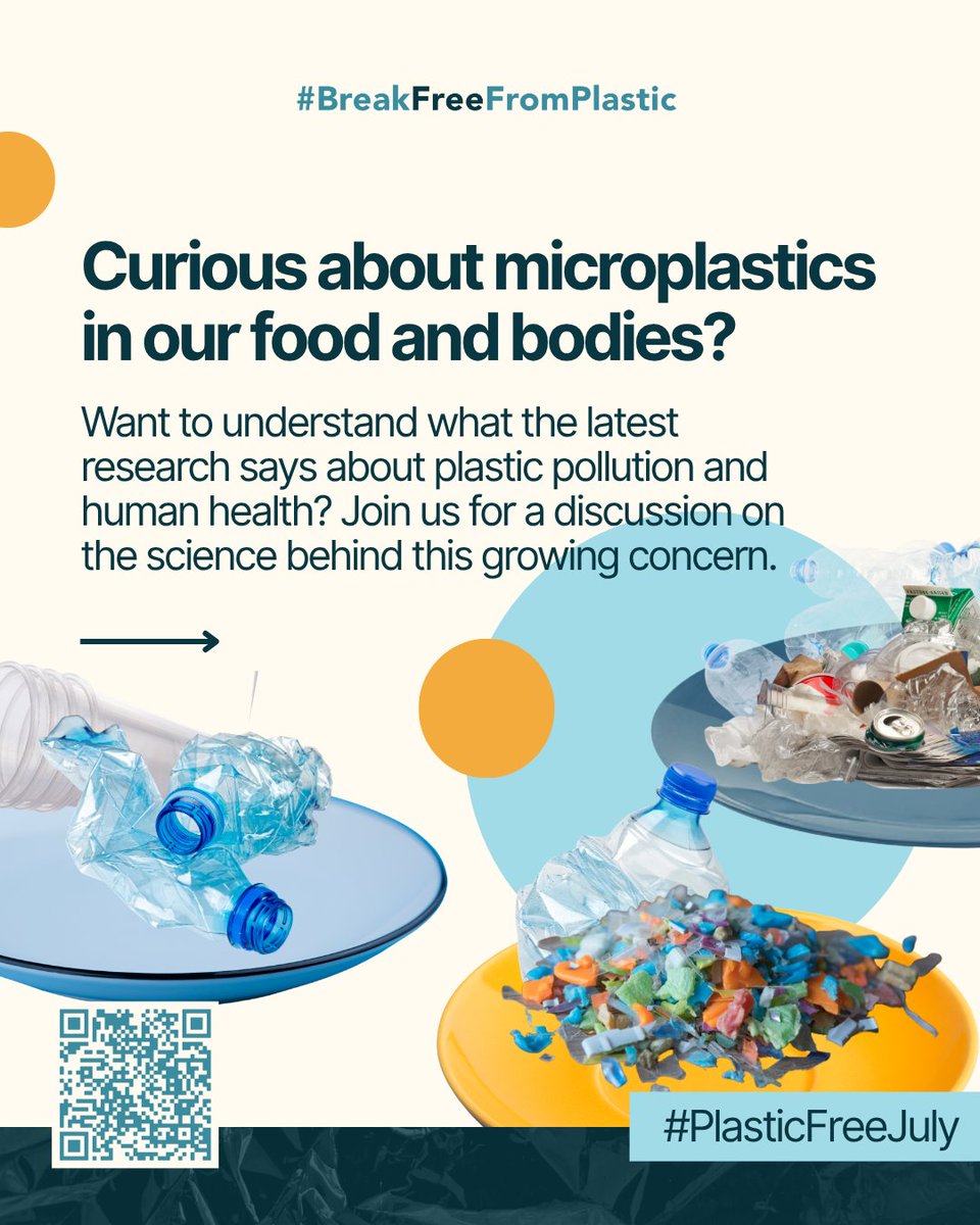 brkfreeplastic's tweet photo. 🧬 Plastic is showing up in our food and our bodies.

Join our webinar on the latest research into microplastics &amp; nanoplastics, what they mean for human health, and why upstream solutions matter.

📅 July 8
🕧 12:30 PM Delhi | 3 PM Manila

👉🏻 https://t.co/sHYO3hYoTo https://t.co/nOnaZUNzf8