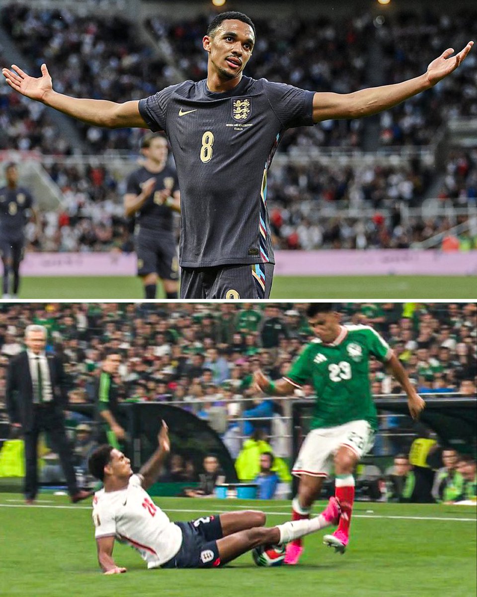 ESPNUK's tweet photo. England's World Cup right back situation 🫣:

Tino Livramento ❌🏠
Reece James ❌
Jarrell Quansah 🟥❌
Trent Alexander-Arnold 🏠 https://t.co/H8ja1dPEm9