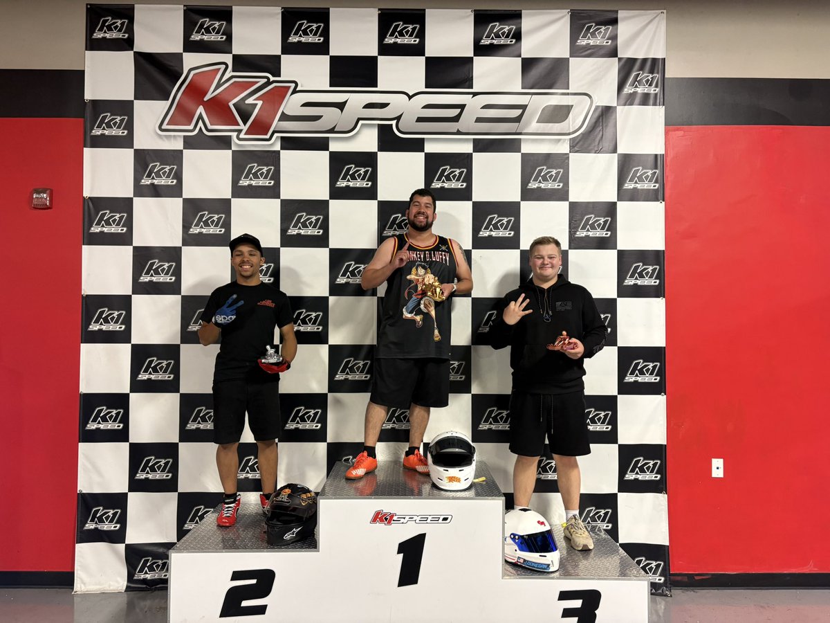 JyyFishyy's tweet photo. Another podium in the books. 🥉

P3 at K1 Speed Manassas League Night with a 19.761-second best lap. Missed the top spot by just 0.130 seconds, so there’s definitely more pace to unlock. Time to get back to work.

Thanks to everyone for the great racing! 🏎️💨

#K1Speed #Karting #NeverSettle #LeagueNight