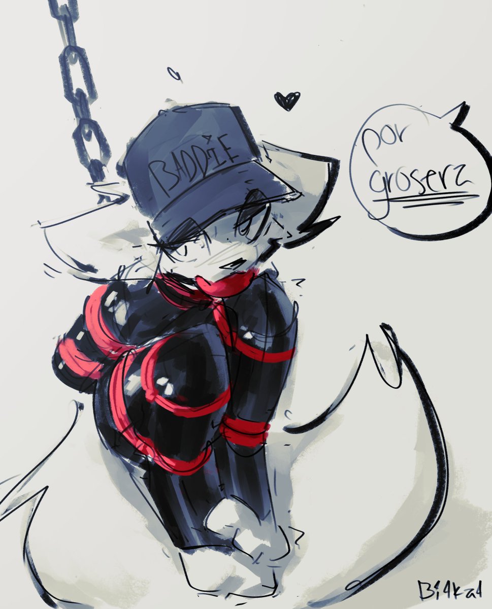 B1TK4T's tweet photo. rude kitties get tied up :3 https://t.co/QwerROVAAd