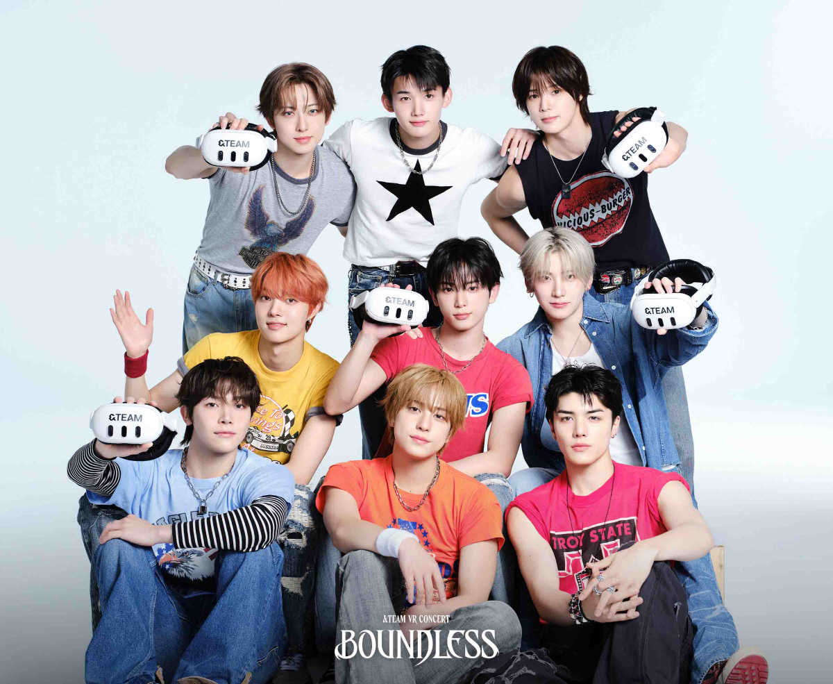 Kkorepo's tweet photo. 「&amp;TEAM」、初のVRコンサート「BOUNDLESS」…ファンの声援を受け上映期間を延長 
#andTEAM 
🔗https://t.co/HnXkEMOyHj https://t.co/qsNYGxqU7z