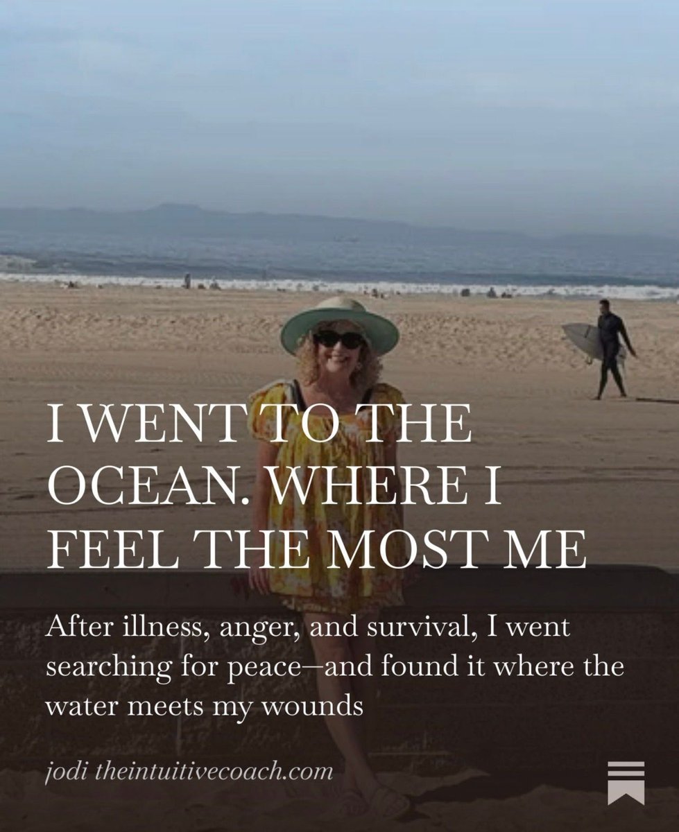 JodiLivon's tweet photo. I went to the ocean where I feel the most me… after illness, anger, and survival, I went searching for peace and found it where the water meets my wounds. 
https://t.co/srRTqQI6dt
#breastcancer #MondayBlogs #forgiveness https://t.co/1cF8Qpf5T3