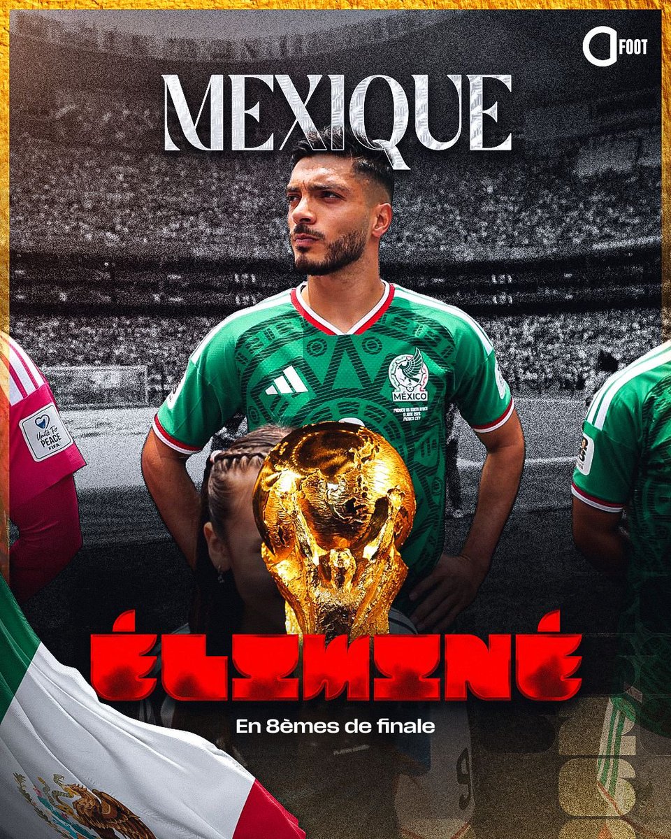 ActuFoot_'s tweet photo. 🚨 OFFICIEL ! LE MEXIQUE 🇲🇽 EST ÉLIMINÉ DE LA COUPE DU MONDE !!! ❌ https://t.co/gSwzUjJrN0