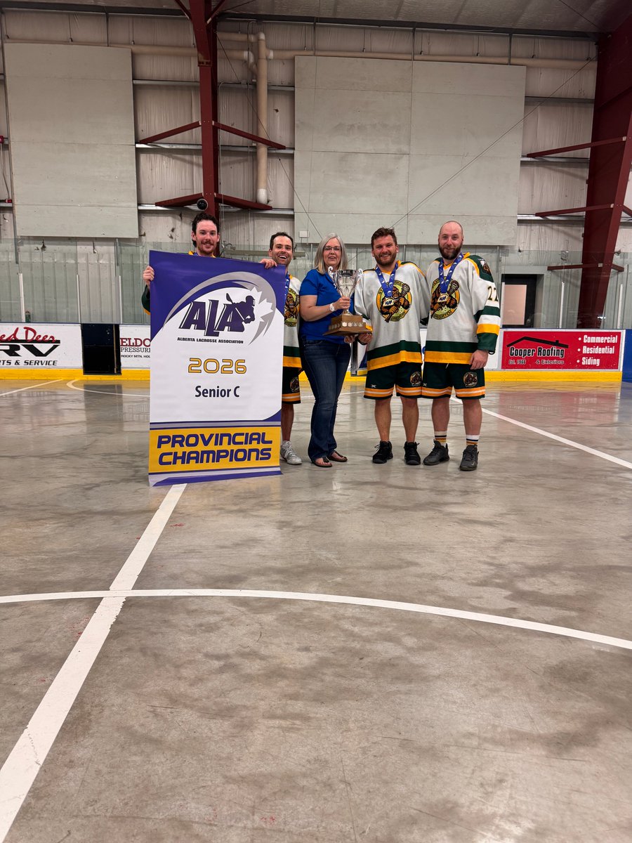 RMLaxL's tweet photo. Congratulations to the Sylvan Lake Sasquatch for winning the 2026 SrC provincials in their very first season. They defeated Lethbridge Pioneers 12-2 in the gold medal game https://t.co/60p6AO5hhm