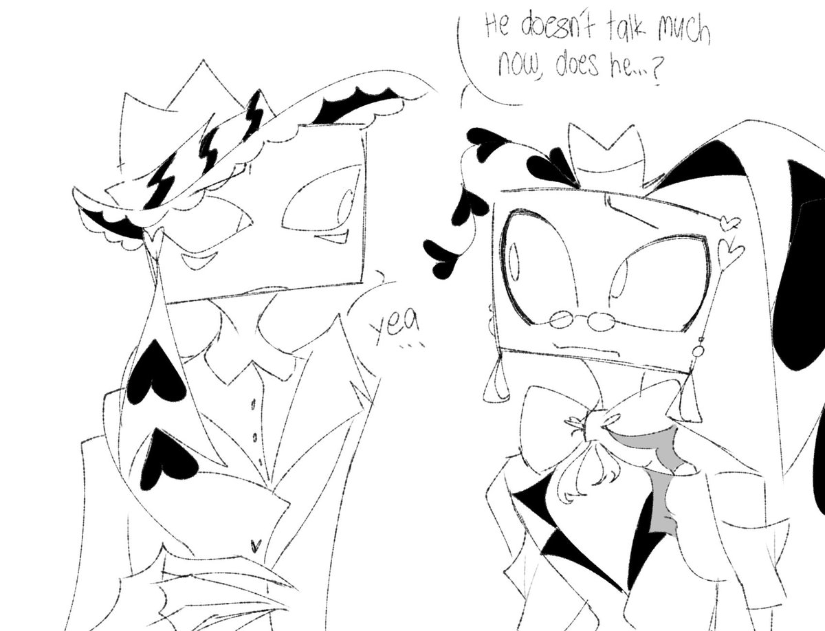 Kinderjoy_perso's tweet photo. Supportive brother. 
#hazbinhotel #staticmoth #Voxval https://t.co/LNNUJBOL7m