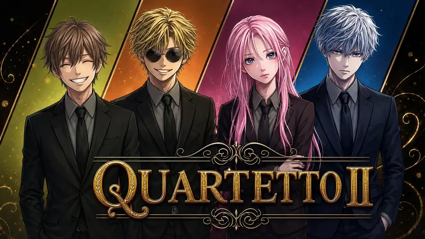 uzuappjp's tweet photo. 🌀読み合わせ新作🌀
『QUARTETTO Ⅱ』
作者：蒼
人数：4人
時間：30分

巨大軍事企業「メビウス」を敵に回し、莫大な懸賞金を懸けられてしまった運び屋チーム「カルテット」。
リーダーのレイジは、起死回生の作戦を打ち立てるが、そこは軍事要塞さながらの海上カジノだった。

#カルテット２ https://t.co/6BZubI8uvr