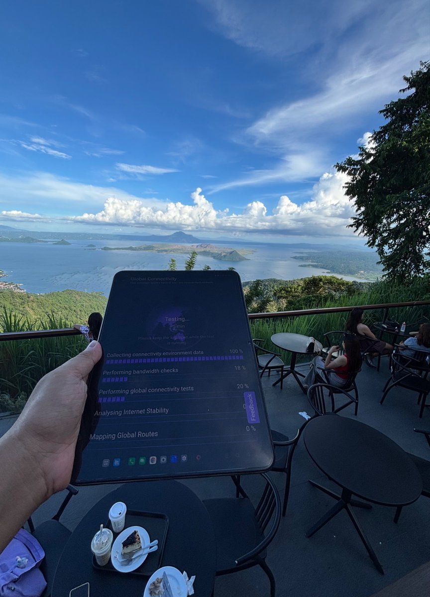 THNGR111's tweet photo. Testing Qualoo right in front of Taal Volcano Philippines…Its wild to map out the future of decentralized internet infrastructure while looking at a force of nature thats been shaping this landscape for centuries…Web3 tech meets pure geological power.💪
@Qualoo_Network https://t.co/fwOrDG5O3X