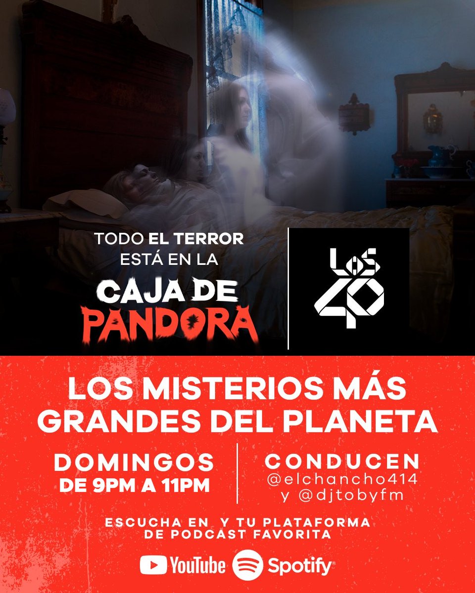 ElChancho414's tweet photo. . #LaCajaDePandoraLos40 en Youtube de
@los40colombia

Nuevo horario desde las 9pm          
Busca siempre en Google: La Caja De Pandora Los40 Podcast.     
 Así tienes acceso a tu plataforma preferida https://t.co/qsQNRjC8Td
