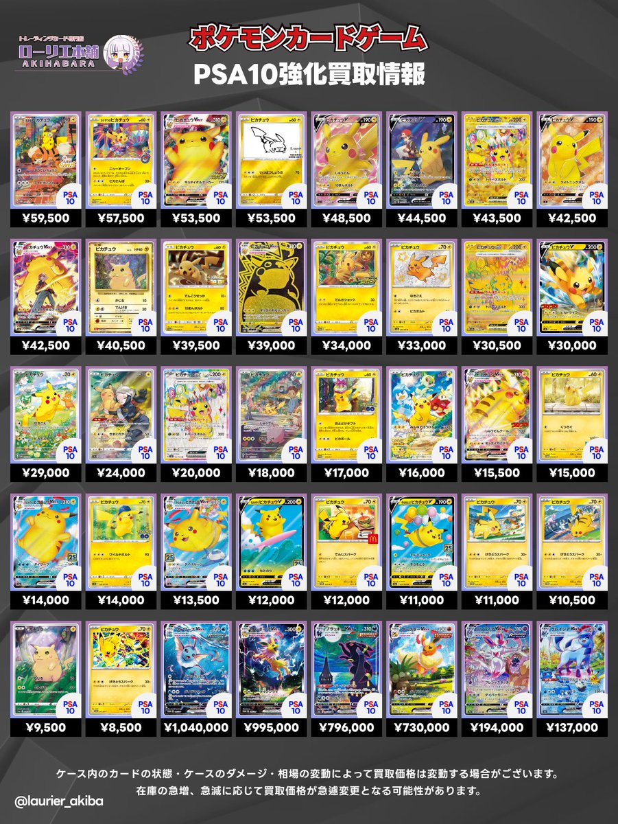 7/6(月)ポケカ強化買取表③📣 🟣ローリエ本舗 AKIHABARA店