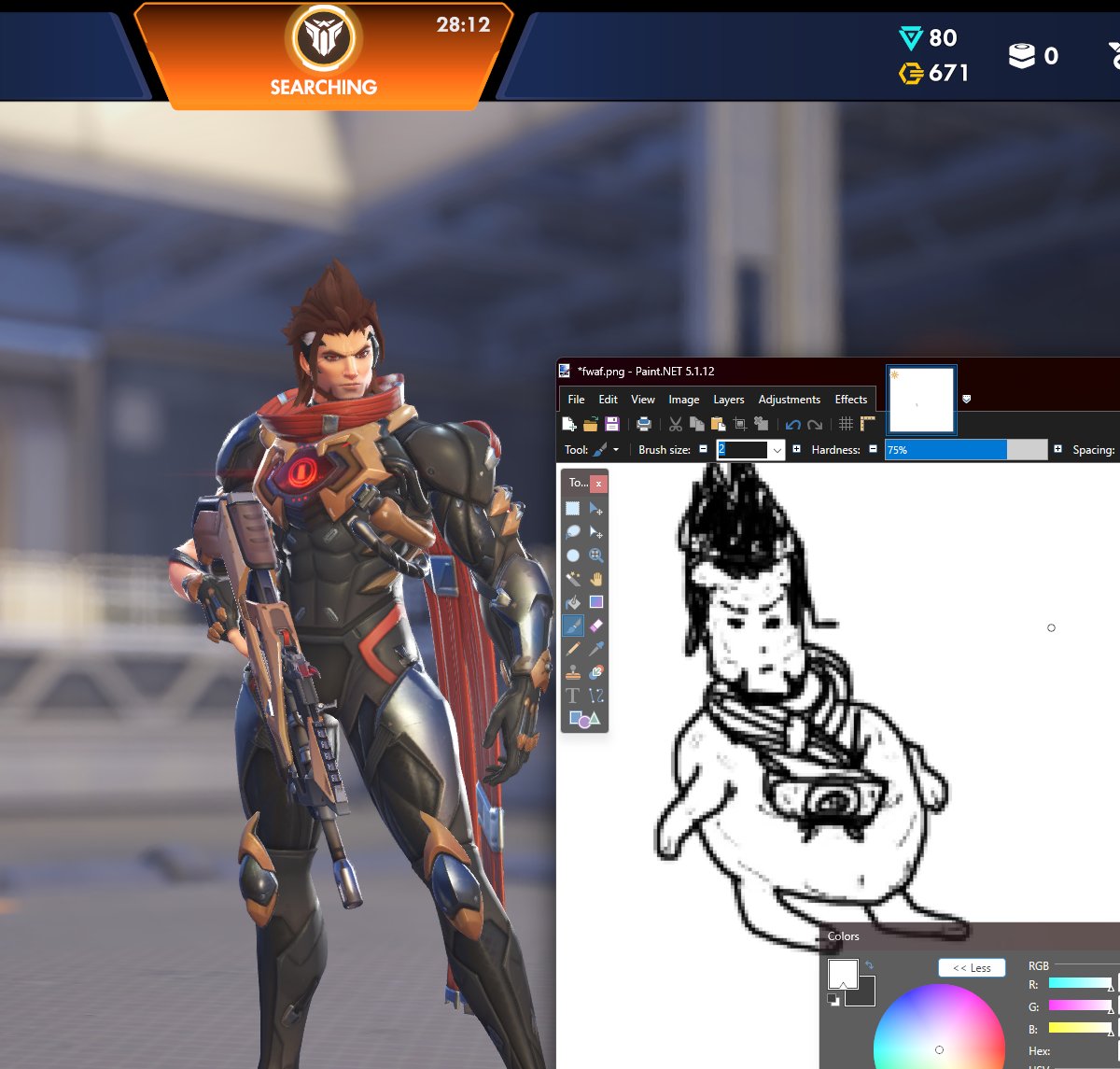 PotNoodleOW's tweet photo. Stadium queue so long it's making me break out my artistic side https://t.co/c55TECchmb