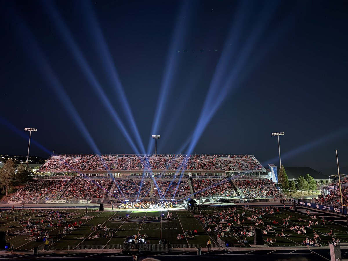 Pres_Sandoval's tweet photo. Thank you to the Gillemot Foundation, Nevada Athletics, and the Reno Philharmonic for an unforgettable evening at the Red, White and Flight event celebrating America’s 250 years of independence! The University of Nevada was proud to host such a remarkable celebration of our country! #GoPack