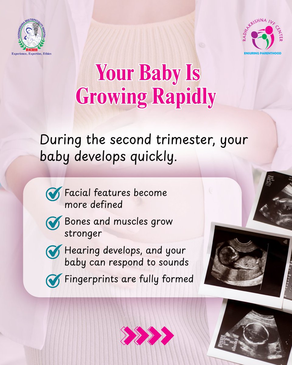 radhakrishnaivf's tweet photo. The second trimester brings exciting milestones for you and your baby.

📞 +91 9663160764
🌐 https://t.co/XeWjXqBcXc

.

.

.

#SecondTrimester #PregnancyJourney #HealthyPregnancy #PregnancyCare #PregnancyMilestones #MotherToBe #PregnancyTips #RadhakrishnaIVF #BangaloreMoms https://t.co/Fxfz1zQUTj