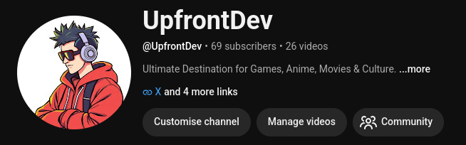 UpfrontDev's tweet photo. I finally have 69 Subscribers ‼️❣️‼️
NICE.
#SmallYoutuber #RoadTo100 #Nice https://t.co/ovAeAB8zod