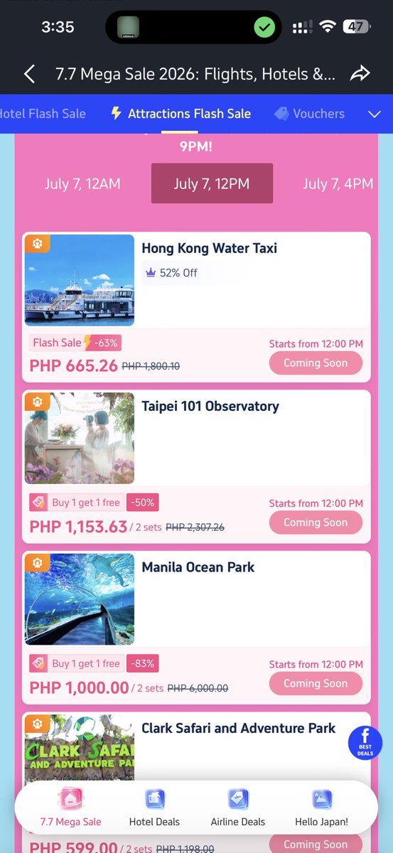 travmagnetph's tweet photo. May Mega 7.7 Sale later at 12 midnight sa @Trip 😍 Sana maka-book ng hotel promo 🌊🏝️✨

Book here: https://t.co/wcm0DtM5Wa https://t.co/e6J83UlmjZ